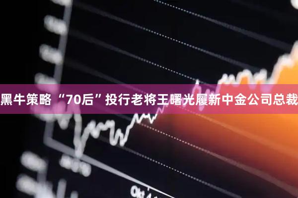 黑牛策略 “70后”投行老将王曙光履新中金公司总裁